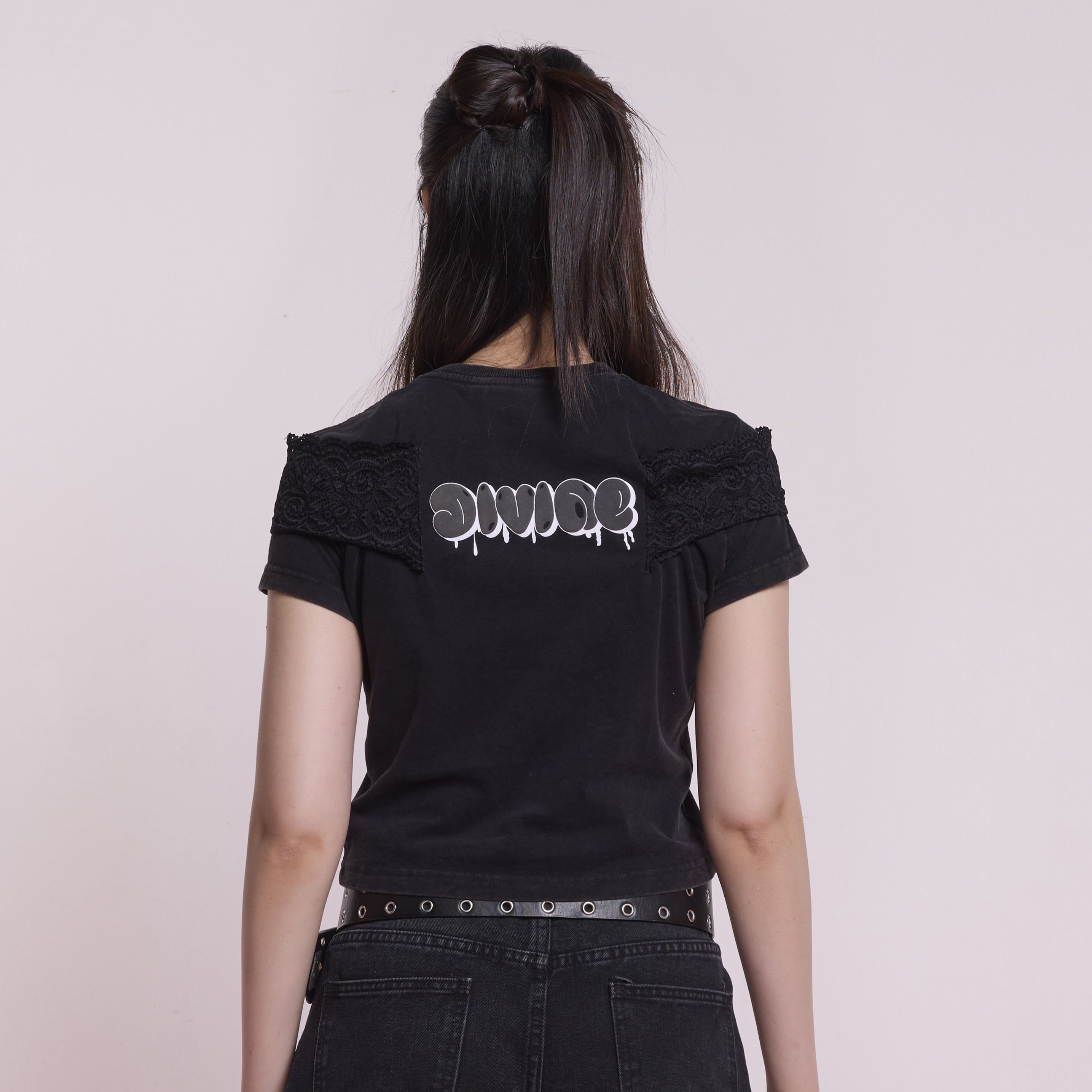 PLEASE DISTURB BABY TEE (FADE BLACK)