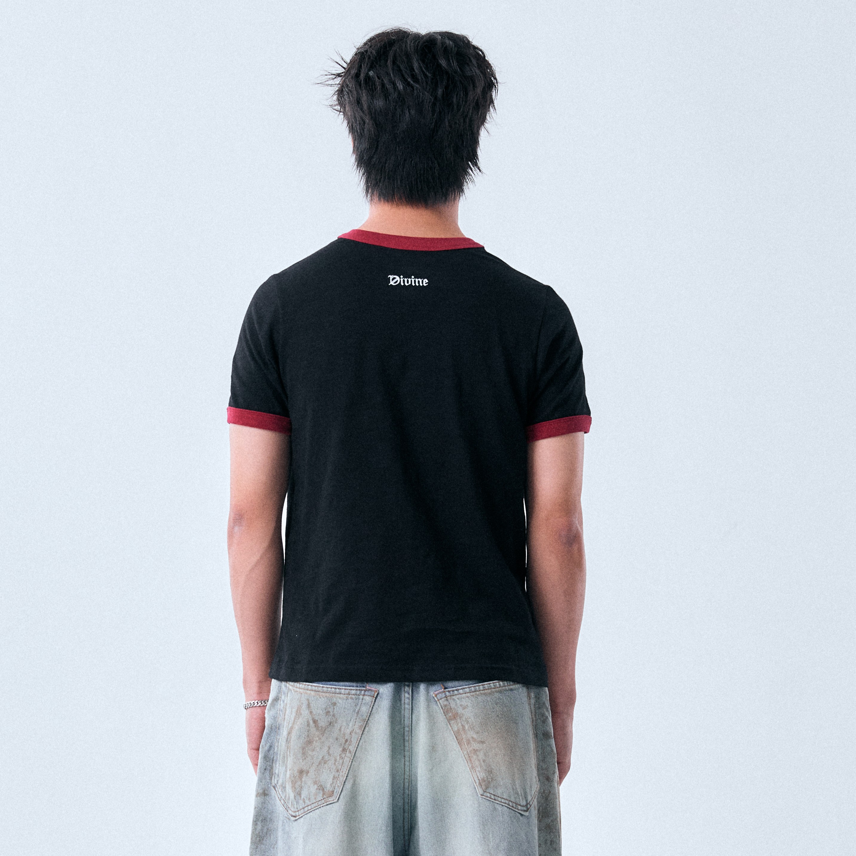 KARRR RINGER TEE (BLACK / RED)