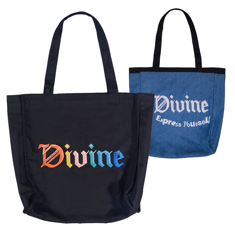 EXPRESS YOURSELF TOTE BAG (BLACK & DENIM)