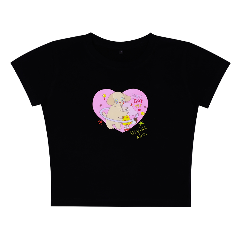 DIVINExANO BABY TEE (BLACK)